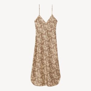 Nili Lotan Cami Dress in Fall Leaf Print, S